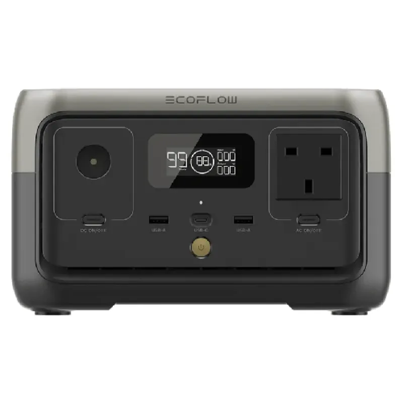 EcoFlow River 2 Portable Power Station, 256Wh LiFePO4, 300W (600W X-Boost), 1-Hour Charging