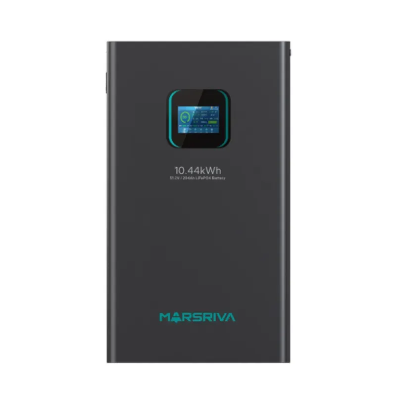 Marsriva MR-LFP48-200-WMD 51.2V 204Ah LiFePO4 Solar Battery, 10.44kWh, Touch Screen