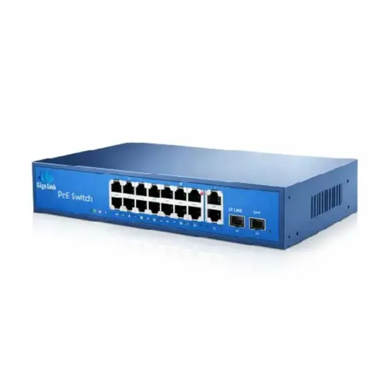 Gigalink RR-GV42M 6 Port PoE+ Switch, 4 PoE + 2 Uplink, 65W