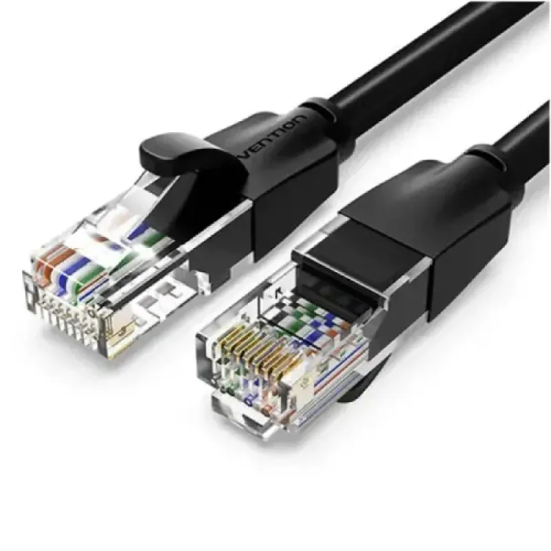 Vention IBEBG Cat6 UTP Patch Cord 1.5 Meter, RJ45, 1000Mbps, Black