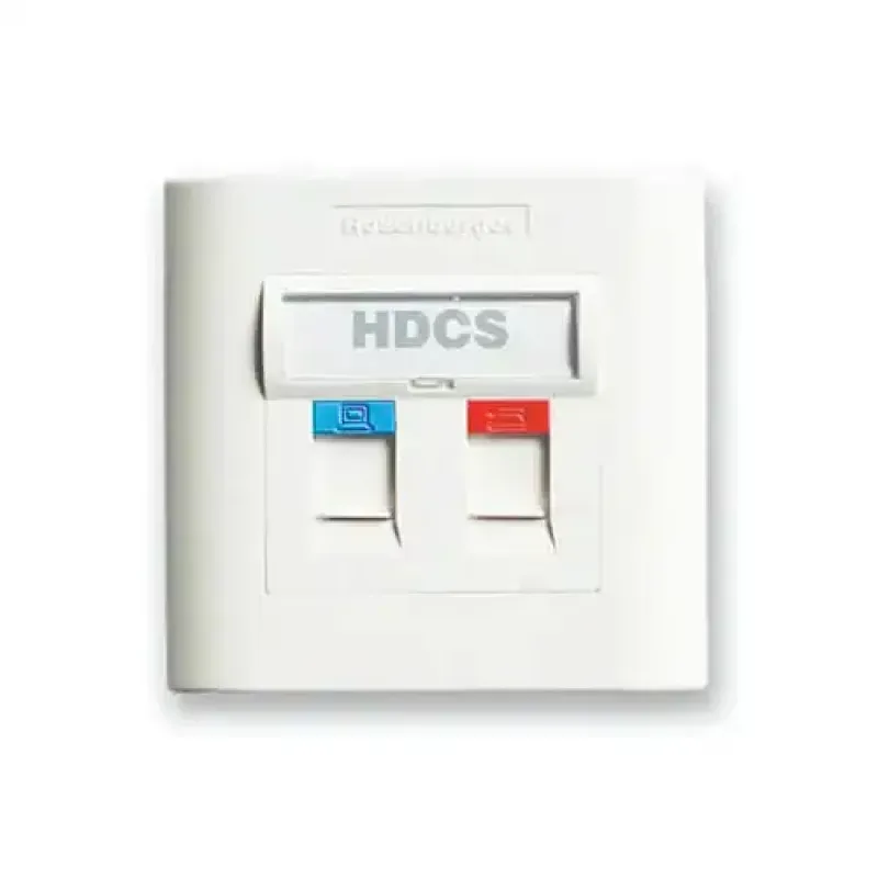 Rosenberger CP21-112-10 Dual Port Network Faceplate with Shutter, 86 x 86mm