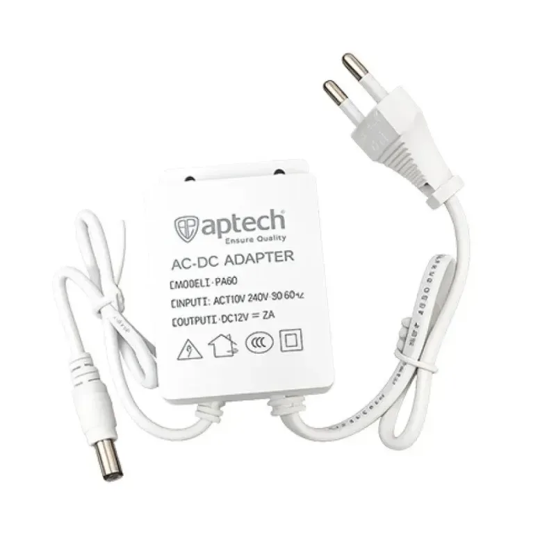 Aptech PA30 12V 2A CCTV Camera Power Adapter, AC 100-240V