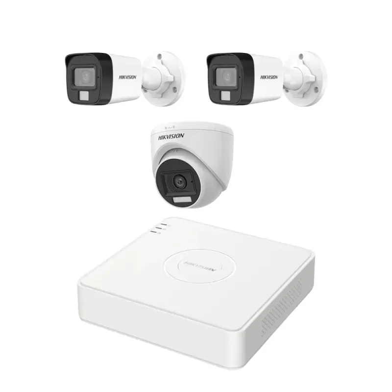 Hikvision 3-Camera 1080P Night Vision CC Camera Package with 4-Channel DVR and 500GB HDD