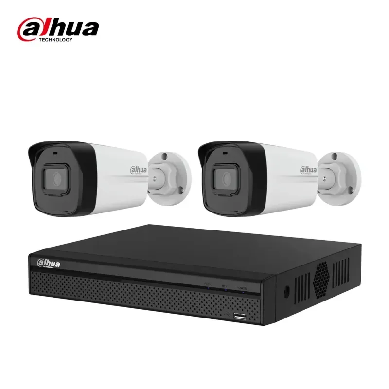 Dahua 2-Camera IP Camera Package with DH-IPC-HFW1230TL2-S5, 4-Channel NVR, 500GB HDD and 5-Port Switch