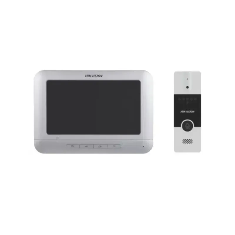 Hikvision DS-KIS204T Video Door Phone Kit with 7-inch Indoor Monitor, 1080P Door Station