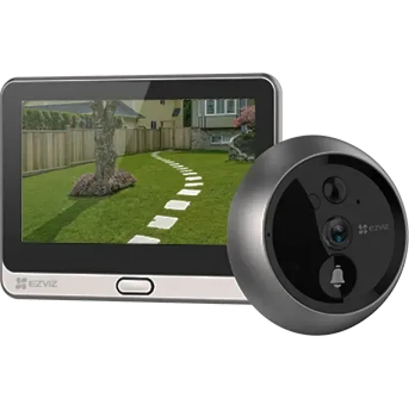 EZVIZ CS-DP2C Smart Peephole Video Doorbell with 4.3-inch Screen, 1080p, 4600mAh