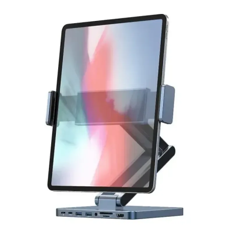 WiWU AH801 Aluminium Tablet Stand with 8-in-1 Type-C Hub, HDMI, 100W PD