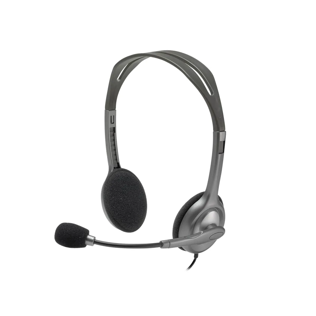 Logitech H110 Wired Stereo Headset with Rotating Mic and Dual 3.5mm Jacks