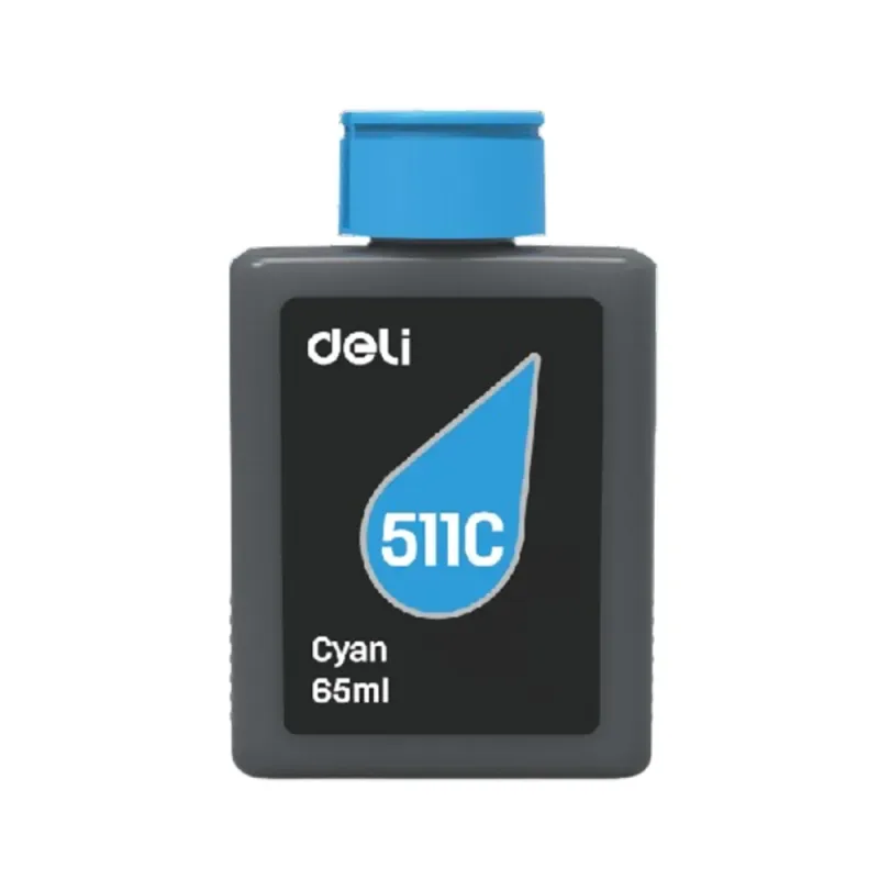 Deli 511C Cyan Ink Bottle for Deli D511W and D516W